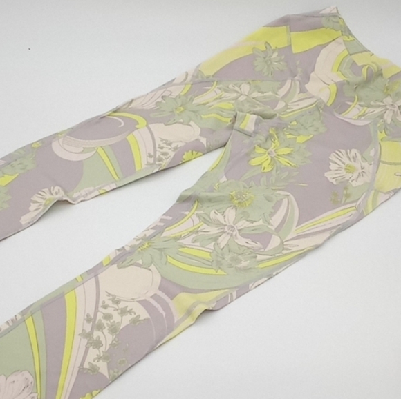 Free People Movement 7/8 Wave Crush High Waist Leggings Lime Combo S - Picture 2 of 16